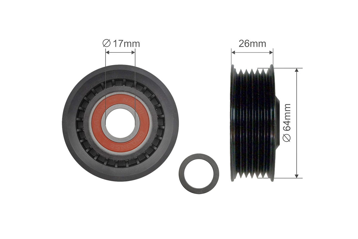 NTY PULLEY IDLER V-BELT RNK-AU-001